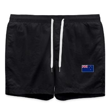 New Zealand Flag - Badeshorts - Schwarz - Vorne - AI Model Male 185 light (185cm)
