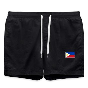Philippines Flag - Badeshorts - Schwarz - Vorne - AI Model Male 185 light (185cm)