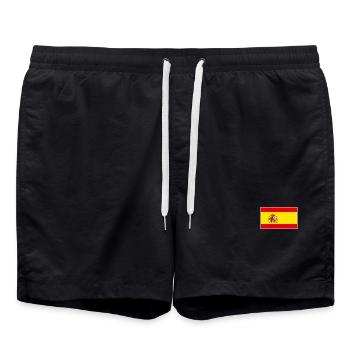 Spain Flag - Badeshorts - Schwarz - Vorne - AI Model Male 185 light (185cm)