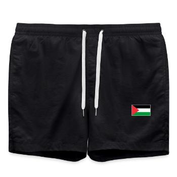 Palestine Flag - Badeshorts - Schwarz - Vorne - AI Model Male 185 light (185cm)