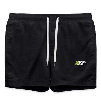 Kein Bass Kein Spaß - Badeshorts - Schwarz - Vorne - AI Model Male 185 light (185cm)