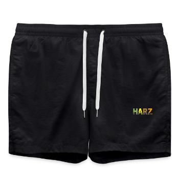 Harz in Farbe - Badeshorts - Schwarz - Vorne - AI Model Male 185 light (185cm)
