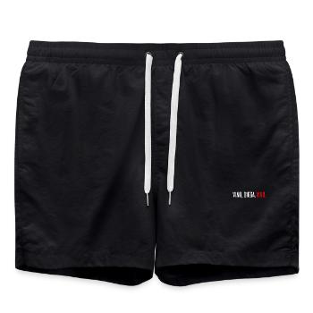 Vino, Digga. Vino. | Cooles Streetwear-Typo-Shirt - Badeshorts - Schwarz - Vorne - AI Model Male 185 light (185cm)
