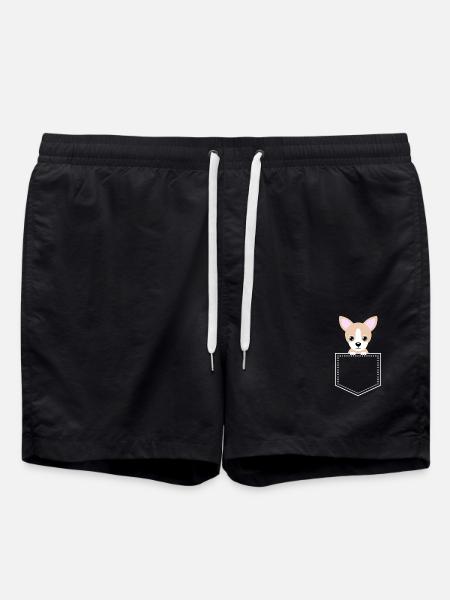 Chihuahua View Out Bag - Swim Trunks - black