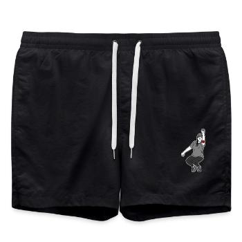 Joueur de pétanque Gaucher - Short de bain - noir - Devant - AI Model Male 185 light (185cm)