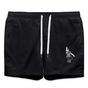 Joueur de pétanque droitier - Short de bain - noir - Devant - AI Model Male 185 light (185cm)