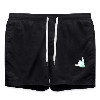 Hallo Surfer Shaka - Badeshorts - Schwarz - Vorne - AI Model Male 185 light (185cm)