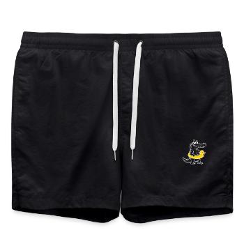 Krokodil mit Entenboje – Humor Piscine - Badeshorts - Schwarz - Vorne - AI Model Male 185 light (185cm)