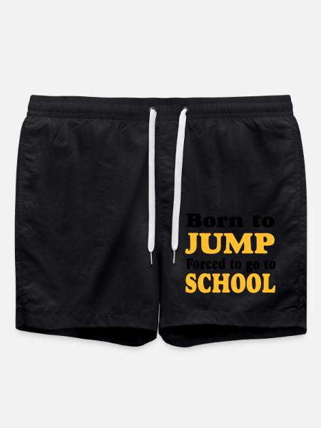 Weitsprung - Hochsprung - Badeshorts - Schwarz