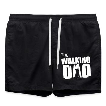 Idée cadeau de berger allemand à pied Père Gassi - Short de bain - noir - Devant - AI Model Male 185 light (185cm)