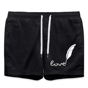 Plume Amour - Short de bain - noir - Devant - AI Model Male 185 light (185cm)