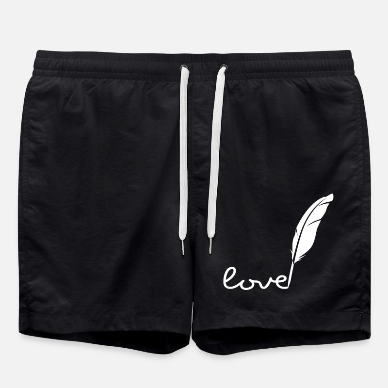Feather Love - Swim Trunks - black