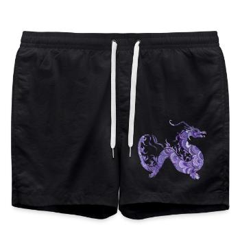 dragon e 76 - Swim Trunks - black - Front - AI Model Male 185 light (185cm)
