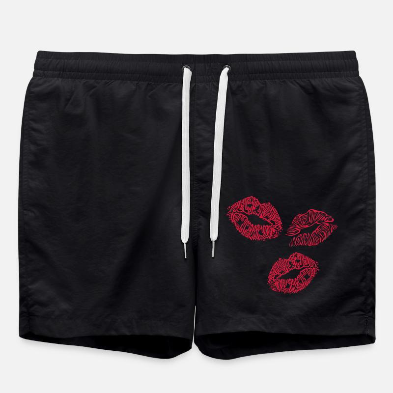 lips - Swim Trunks - black