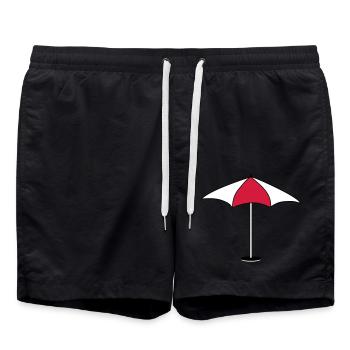 umbrella umbrella sun protection beach sea - Swim Trunks - black - Front - AI Model Male 185 light (185cm)