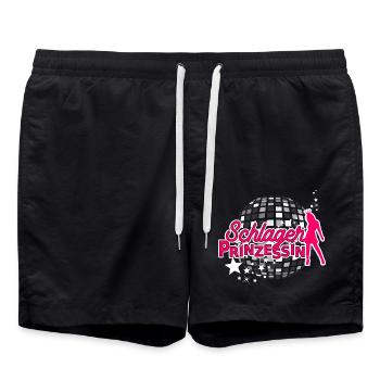 Schlager Prinzessin Schlagerprinzessin Discokugel - Badeshorts - Schwarz - Vorne - AI Model Male 185 light (185cm)