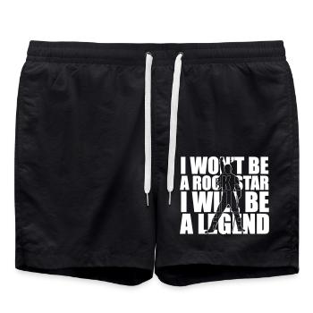 JE NE SERAI PAS UNE ÉTOILE DE ROCK JE VEUX ÊTRE UN CADEAU DE LÉGENDE - Short de bain - noir - Devant - AI Model Male 185 light (185cm)
