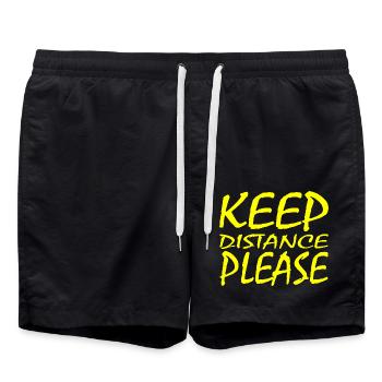distanciation sociale - Short de bain - noir - Devant - AI Model Male 185 light (185cm)