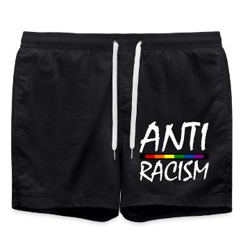 RACISME - Short de bain - noir - Devant - AI Model Male 185 light (185cm)