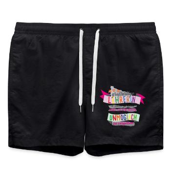 Großartige Lehrerin - Badeshorts - Schwarz - Vorne - AI Model Male 185 light (185cm)