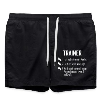 Trainer - Badeshorts - Schwarz - Vorne - AI Model Male 185 light (185cm)