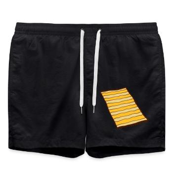 Cool Carpet Design - Swim Trunks - black - Front - AI Model Male 185 light (185cm)