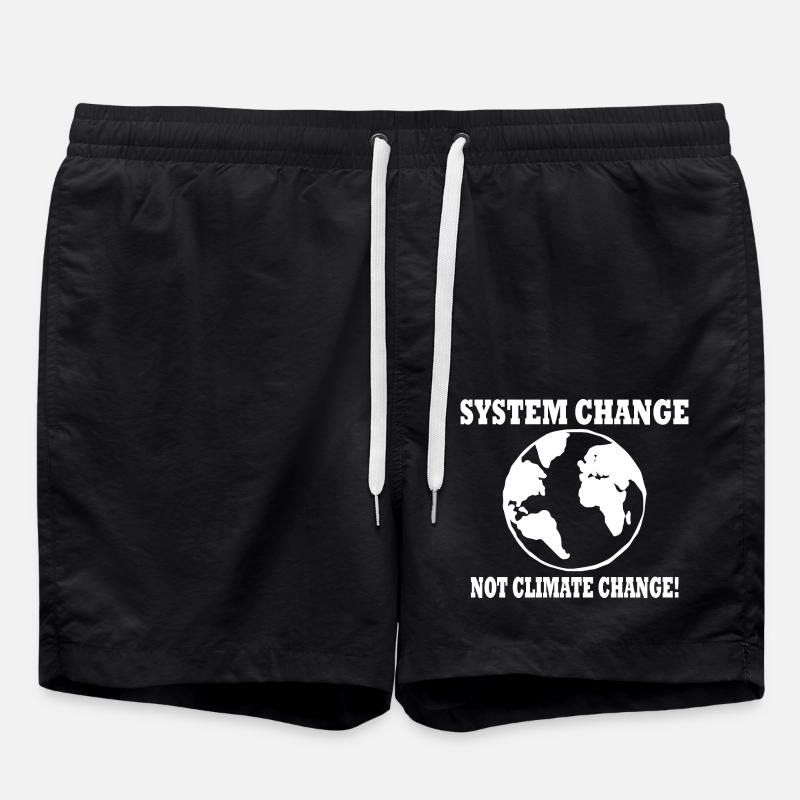 system change not climate change - Swim Trunks - black
