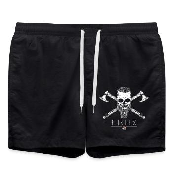 Viking - Skull Runen - Short de bain - noir - Devant - AI Model Male 185 light (185cm)