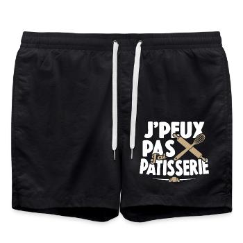Je Peux Pas J'ai Pâtisserie - Short de bain - noir - Devant - AI Model Male 185 light (185cm)