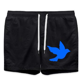 Dove of peace - Swim Trunks - black - Front - AI Model Male 185 light (185cm)