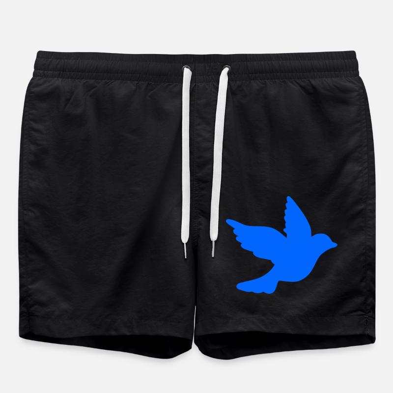 Friedenstaube - Badeshorts - Schwarz