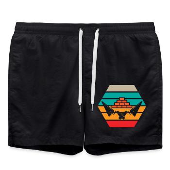 Maurer Retro - Badeshorts - Schwarz - Vorne - AI Model Male 185 light (185cm)