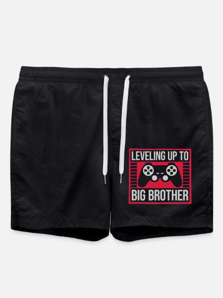 Leveling up big brother - Swim Trunks - black