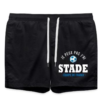 football feminin peux pas j ai Stade equipe france - Short de bain - noir - Devant - AI Model Male 185 light (185cm)