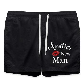 Aunties new Man - Badeshorts - Schwarz - Vorne - AI Model Male 185 light (185cm)