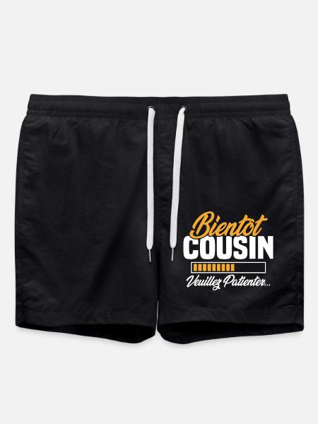 bientôt cousin veuillez patienter - Short de bain - noir