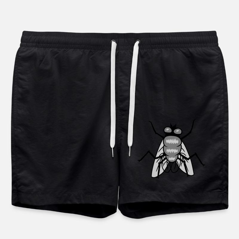 Conception de petits insectes mouches domestiques - Short de bain - noir