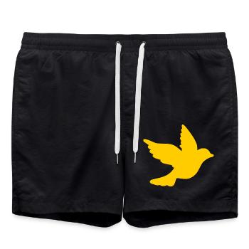 Ukraine - Badeshorts - Schwarz - Vorne - AI Model Male 185 light (185cm)
