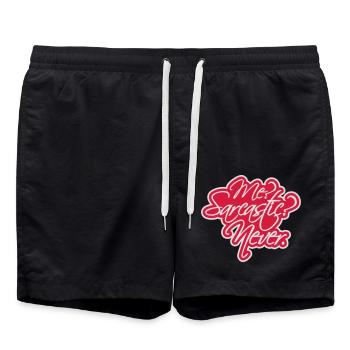 me sarcastic never Zitat - Badeshorts - Schwarz - Vorne - AI Model Male 185 light (185cm)