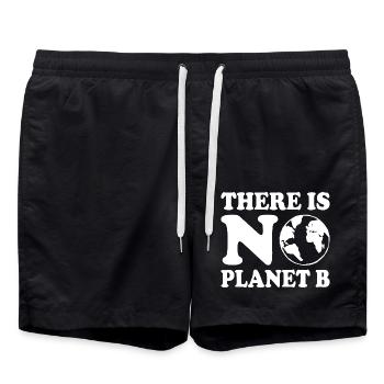 There is no planet b - Short de bain - noir - Devant - AI Model Male 185 light (185cm)