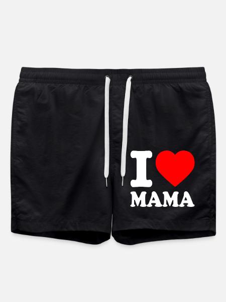 I love mama - Short de bain - noir