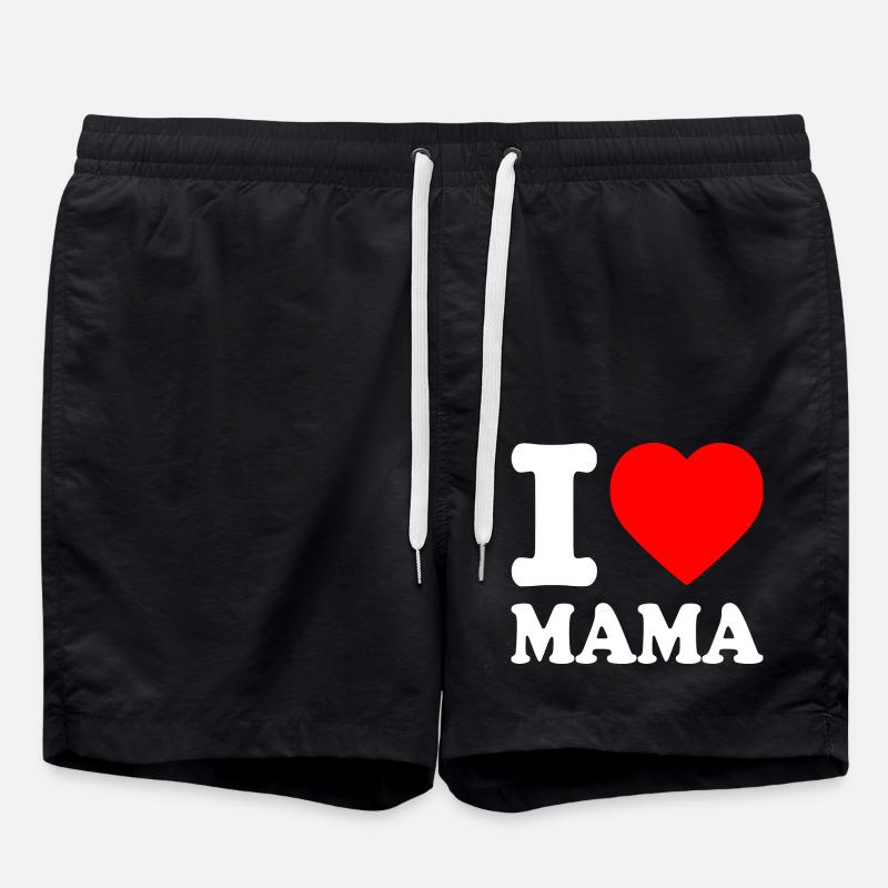 I love mama - Short de bain - noir
