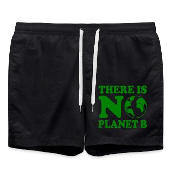 There is no planet b - Short de bain - noir - Devant - AI Model Male 185 light (185cm)