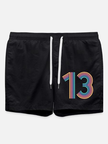Cooles Geschenk zum 13. Geburtstag von 13 - 13 Jahren - Badeshorts - Schwarz