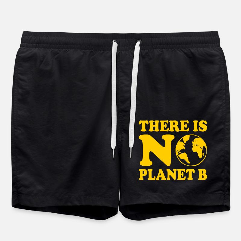 There is no planet b - Badeshorts - Schwarz