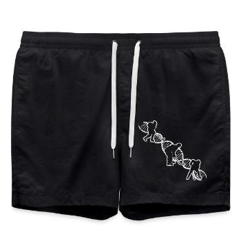 Ice Hockey Winter Sports Gift Ice Hockey Team - Swim Trunks - black - Front - AI Model Male 185 light (185cm)