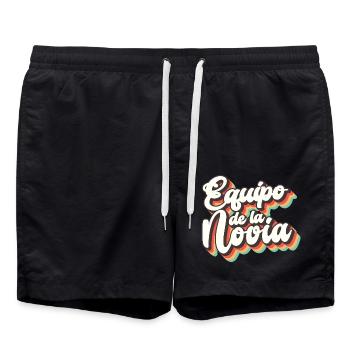 Equipo dela Novia Team Bride Wedding Bridesmaid - Swim Trunks - black - Front - AI Model Male 185 light (185cm)