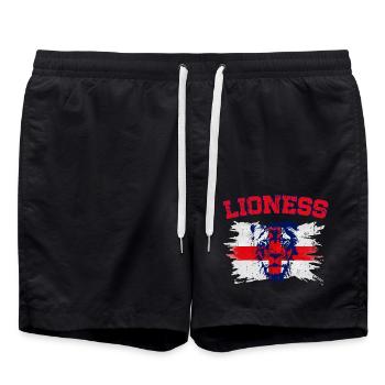 Championnes d’Angleterre de football féminin Lionnes 2022 - Short de bain - noir - Devant - AI Model Male 185 light (185cm)