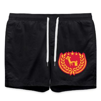 Laurel Wreath Man Relaxed Icon - Swim Trunks - black - Front - AI Model Male 185 light (185cm)