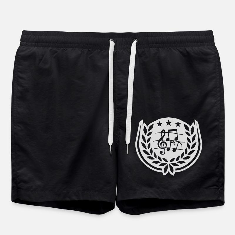 Emblem Music Sheet Music clef - Swim Trunks - black